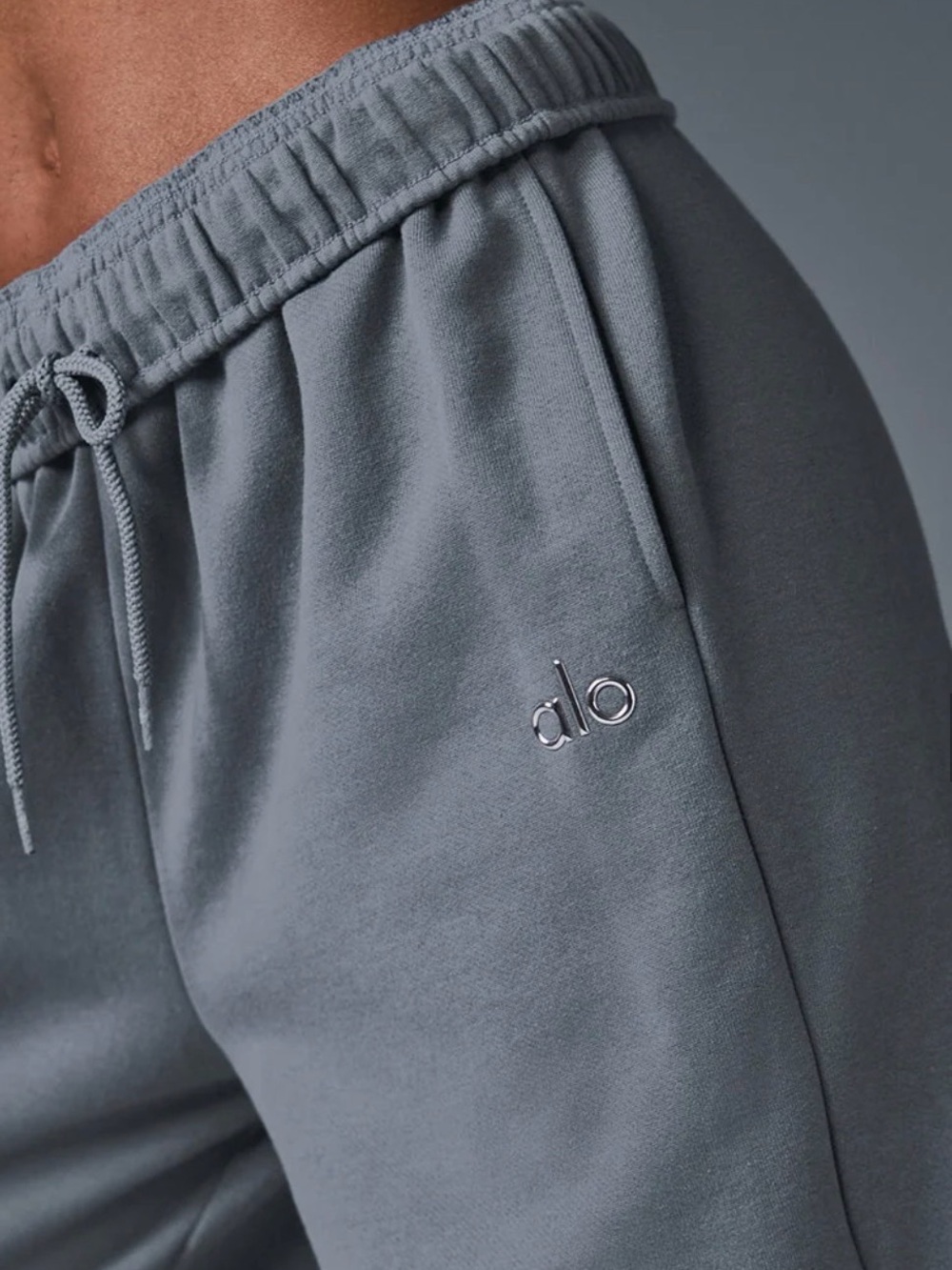 Alo Accolade Straight Leg Sweatpant Steel Gray - Picture 3 of 8